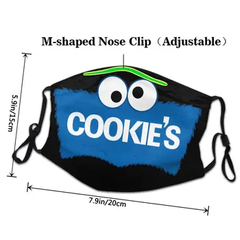 Opakovaně Tvář Ústa Masky Cookie Monster Anti-Bakteriální Prachotěsný Obraz Vlastní Ochranný Kryt Respirátor