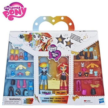 Originál my Little Pony Módní panenky nejlepší přátelé Rainbow Sunset Model, Akční Figurky, Hračky Pro Dítě Dárek k Narozeninám Dívka Bonecas