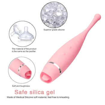 Orál Jazyk Lízání Klitoris Stimulátor G-bod Vibrátory pro Ženy, Bradavky Masér Sex, Orální Píča Lízání Hračky Pro Páry