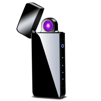 Otáčení o 360 Stupňů, USB Elektronické Lehčí LED Displej Baterie Cigaretu, Super Točí Lehčí Dual Arc Lehčí Gadgets Pro Muže