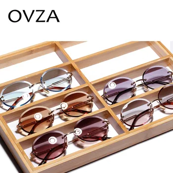 OVZA Vrtaných vyhřívaná Zrcátka sluneční Brýle, Ženy Diamond Cut Luxusní sluneční Brýle Dámy Značky Design Oválný Gradient Brýle Krásné S2081