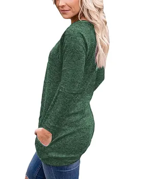 Paní oblečení OWLPRINCESS Dámské pletené ženské 2019 zimní dekorace svetr kabát tlačítka