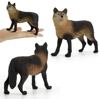 Plná Simulace Divoké Zvíře Obrázek Panenky Děti Hračky Vlk Model Stepní Lesní Šedý Vlk Učení Dárek Ozdoby