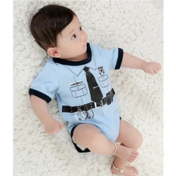 Policejní Dětské body baby boy oblečení ropa bebe Hasič Kostýmy kombinézu pro dítě Shortalls bavlna