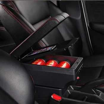 Pro Ford Focus 2 Mk2 loketní opěrka box střední obsah kolonce interiér, loketní Opěrky Úložný auto-styling příslušenství část s USB