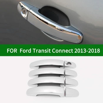 Pro Ford Transit Connect 2013-2018 Příslušenství lesklý chrom stříbrné auto boční Rukojeť Dveří, Kryty Střihu 2016 2017