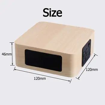 Přenosné Retro Dřevěný bluetooth Reproduktor hi-fi Bezdrátové Ovladače, 3D Surround Stereo Reproduktory, USB Nabíjení, Dvojitý Roh Reproduktor
