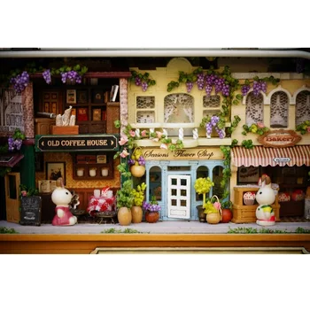 Q005 Žehlička Box Doll House DIY Miniaturní 3D Dřevěné Puzzle Domeček pro panenky Miniaturas Nábytek Panenka Dům Šťastný Rohu Chlapci Dívky Dárky