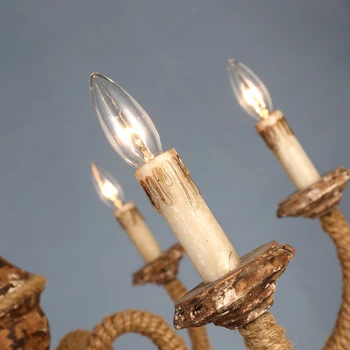 Retro lano lustr francouzský styl starožitné osvětlení pozastavení americké lesk starožitné dřevěné závěsné světlo do kuchyně jídelny