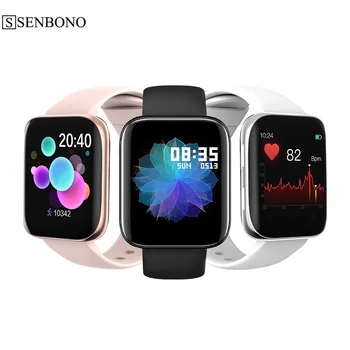SENBONO 2020 S2 Muži Ženy Smartwatch Plně Dotykový displej Podpora Bluetooth Volání Hudba Srdeční Frekvence, Krevní Tlak Chytré Hodinky