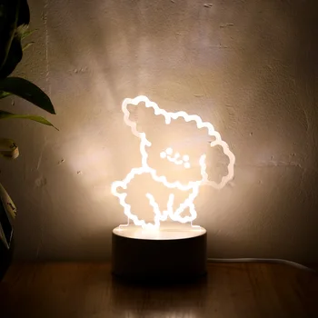 SOLOLANDOR 3D LED Lampa Kreativní 3D LED Noční Světlo Novinkou Iluzi Noční Lampa 3D Iluze Stolní Lampa Pro Domácí Dekorativní osvětlení