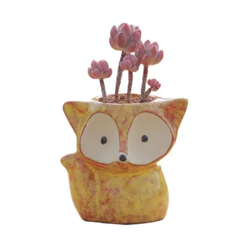 Sukulentních Rostlin Květináč Keramický Fox Váza Mini Hrnkové Keramiky Zvíře Roztomilý Micro Bonsai Květináč Domů, Výzdoba, Zahrada Řemesla