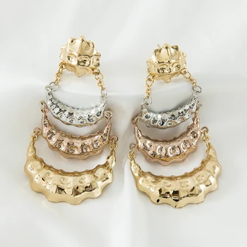 SUNNICE Tři-barva Vintage Módní Přívěsek Náušnice Pro Ženy Dubaj Klasické Šperky Dominian Styl Matky Den Dárek