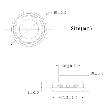 TONLEN Bluetooth Přenosný Reproduktor 40 mm Ultratenkých Reproduktorů Nonpaper Bránice Plný Rozsah Frekvence Přenosný Reproduktor 2ks/10ks