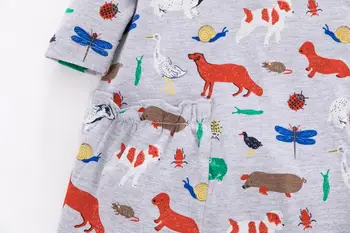 Trochu maven děti, dívky značky podzim dětské šaty dětské oblečení pro dívky Bavlněné animal print batole dívka šaty QW034