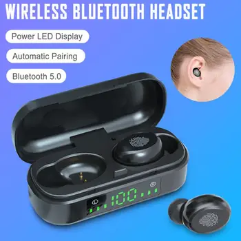 TWS bluetooth 5.0 Sluchátka Bezdrátové Vodotěsné Mini Stereo Sluchátka Sluchátko s nabíjecí pouzdro pro iPhone, Samsung, Xiaomi, Huawei