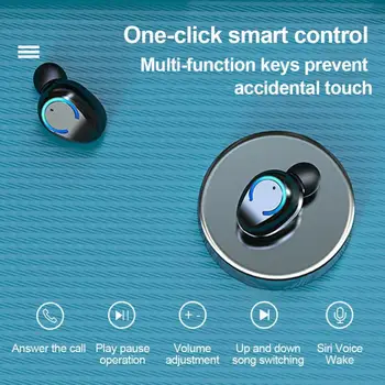TWS V5.0 Bluetooth Bezdrátová Sluchátka Sportovní Vodotěsná HD Kvalitu Zvuku, LED Displej Sluchátka pro Telefon, Tablet IOS, Andriod
