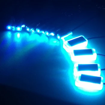 Univerzální 10 v 1 RGB LED 8M Interiéru Vozu Okolní Dekor Vlákno Optické Strip Light App Control auto Dekorativní Atmosféru Lampy