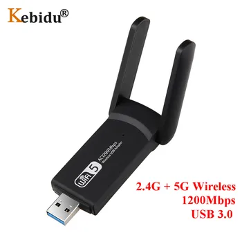 USB 3.0 Adaptér na Wifi 2.4 G 5G 802.11 AC Anténa 1200Mbps Wifi USB Ethernet Síťová Karta Dual Band Wireless Wifi Dongle Přijímač