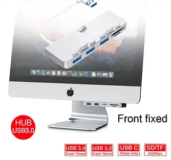 USB 3.0 Hub Pro iMac 21,5 27 PRO Dock port, 3 adaptér splitter s TF/SD Card Reader Slim Unibody počítače Hliníkové slitiny