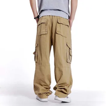 Velké Velikosti Pánské Hip Hop Kalhoty Bavlněné Volné Pytlovité Army Kalhoty Širokou Nohu Vojenské Taktické Kalhoty Ležérní Streetwear Běžců
