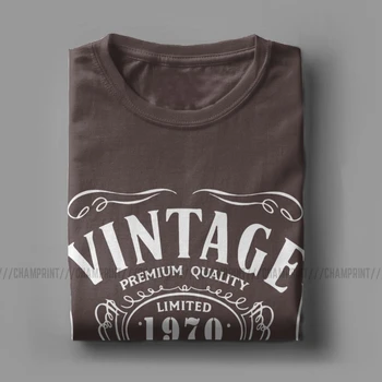 Vintage Limited 1970 Edition T Shirt Men Bavlna Vintage T-Shirt 50. Narozeninám 50 Let Staré Tričko Krátký Rukáv 4XL 5XL
