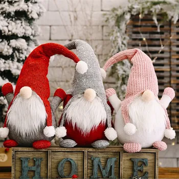 Vánoční Pletená Čepice Anonymní Panenka Vánoční Dekorace pro Domácí Vánoční Gnome Ornament, Vánoční Dárky, Nový Rok, Výzdoba 2021 kerst