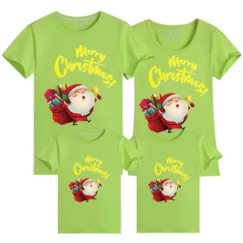 Vánoční Seniory Módní Rodina Rodina Odpovídající Oblečení T-shirt Rodina Oblečení Matka Otec Dítě Krátký Rukáv