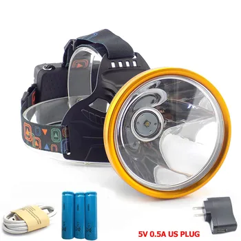 Výkonný LED T6 Světlometů, USB Dobíjecí Hlavu Pochodeň Světlomet Linterna Čelní Svítilna na Čelo 3*18650 Hlava Svítilny Vodotěsné