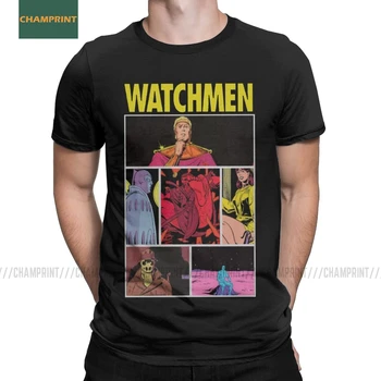 Watchmen Pánské Tričko Smajlík Dr. Manhattan Moore Emo Nihilista Hrdinové Humor Tričko Krátký Rukáv T-Košile Bavlna 4XL 5XL 6XL