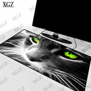 XGZ Zvířat, Černé Kočky, Oči Zelené, Velké Herní Klávesnice, Podložka pod Myš s pružnými Okraji Speed Verze Podložka pod myš Stůl Mat pro Dot 2 Lol