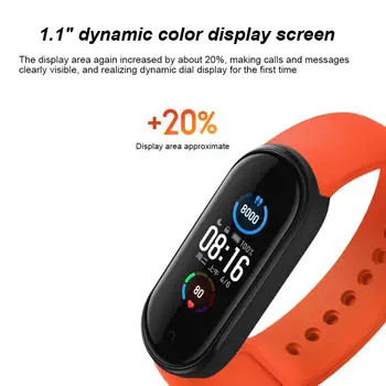 Xiaomi Sportovní Smart Band Mi Band 5 Bluetooth 5.0 Dynamické Dotykový Barevný Displej Pro Sledování Zdraví Smartwatch Pro Mi Band 5