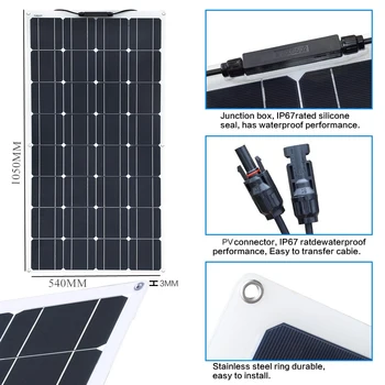 XINPUGUANG 100W solární panel 200w fotovoltaické Flexibilní Solární modul 18V Sonnenkollektor 12v 24 v auto baterie nabíječka Solpanel