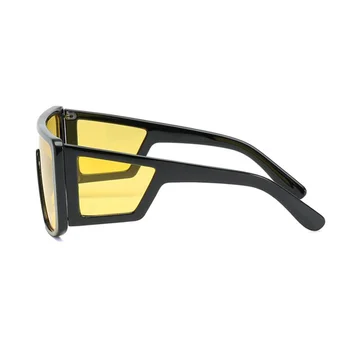 YAMEIZE Nadrozměrných Den Noční Vidění Brýle, Ženy, Brýle na Řízení Muži Žluté Čočky Náměstí Řidičské Brýle UV400