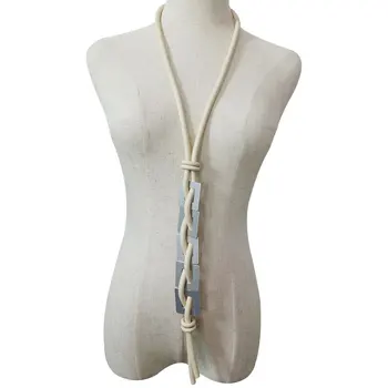 YD&YDBZ Nové Náměstí Přívěsek Dlouhý Náhrdelník je Jednoduchý Vintage Svetr Řetěz Ručně Vytvořený Gumové Šperky Návrháři Pro Ženy