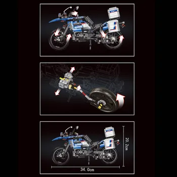 Yeshin Technické Motocykl Hračky H2R A F700 GS Rallye MOTO Model Stavebních Bloků, Technických Auto, Cihly, Děti, Vánoční Dárky
