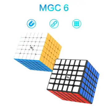 YongJun MGC 6x6 Magnetická Kostka YJ Rychlost 6x6x6 Krychle YuShi M RuiShi YuShi Samolepky, nálepka Magic Cube, Puzzle, dítě, děti, hračky
