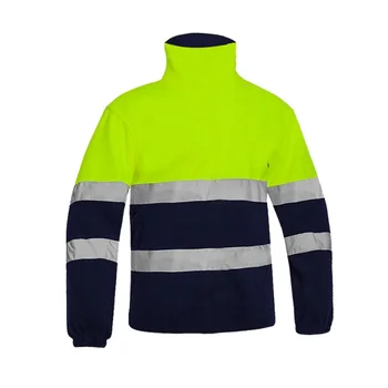 Zimní Cyklistické Bundy Two-Tone Fleece Odolný Proti Větru S Dlouhým Rukávem Cyklistika Jersey Oblečení Nosit Reflexní Pracovní Oděvy Reflexní Oděvy
