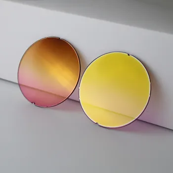 Zlaté Zrcadlové Čočky, sluneční Brýle, Retro Styl, světlé Barvy, 75mm Průměr Gradient Barvy EXIA OPTICKÉ A7 Series