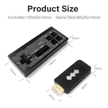 ÚDAJE ŽÁBA 4K HDMI Video Herní Konzole Postavené v 568 Klasické Hry Mini Retro Konzole, Bezdrátový Ovladač, HDMI Výstup Dual Hráči