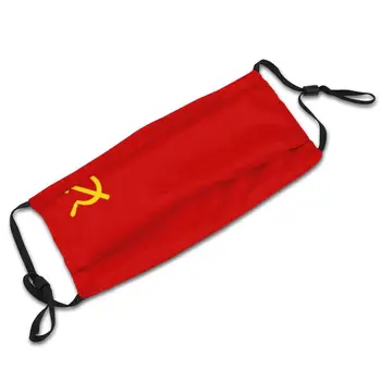 Červené CCCP Vlajku Svazu Sovětských Socialistických Republik Non-Jednorázové obličejové Masky ruské Respirátor Muflové Masky s Filtry, PM 2,5