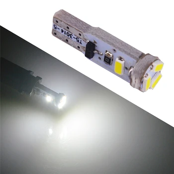 100ks T5 LED 12516 W1.2W Interiéru Vozu Lampa 5 3014 SMD Měřidlo, Nástroj, Auto, Non-Polarity Žárovka 12V