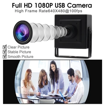1080P Full Hd 100fps (480p) USB 2.0 Široký Úhel Kamery 180 stupňů Mini CCTV Kabel Usb Fisheye Kamera pro ATM, Lékařské Zařízení