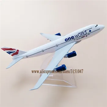 16 cm Slitiny Kovů, Air ONE WORLD British Airways B747-400 Boeing 747 Airlines Letadlo Model Letadla Model Postavit Letadlo Děti Dárky