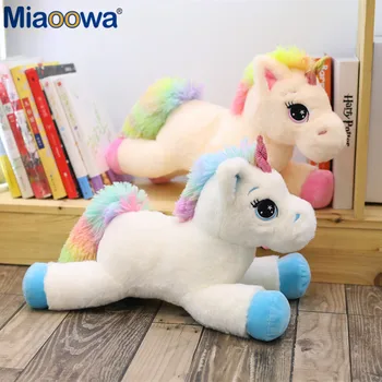 1ks 40cm Krásný Plyšový Jednorožec Soft Rainbow Unicorn Plyšová Hračka Roztomilý Plyšový Jednorožec Vycpaných Zvířat Hračky Pro Děti