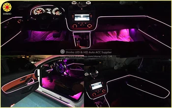 1M 3M 5M LED pásek Flexibilní Neon atmosféru EL Lana Tube Neonové světlo interiéru Vozu světlo S USB řadič