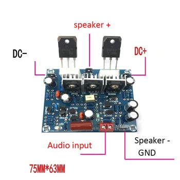 1pár KEC B817 D1047 Audio Zesilovače stereo kanály, 100W amplificador Diy Kit/ hotové desky 15-45V DC