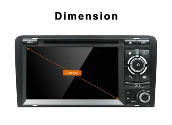 2 Din PX6 Auto Multimediální PlayerAndroid 10.0 Pro Audi A3 2003-2011 auto dvd přehrávač, autorádio stereo audio mapa zdarma canbus fotoaparát