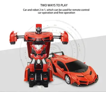 2 v 1 RC Auto závodní Sportovní Auta řídit Transformace Roboty, Modely Auto na Dálkové Ovládání RC Bojové Hračky Dárek