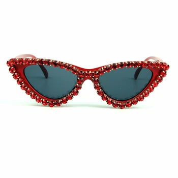 2018 Módní Cat Eye sluneční Brýle, Ženy Vintage Značka luxusní Dámské Drahokamu Sluneční Brýle Ženské Oculos de sol UV400